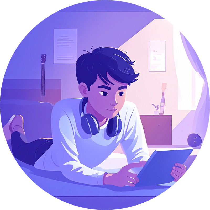 Teenager exploring career options